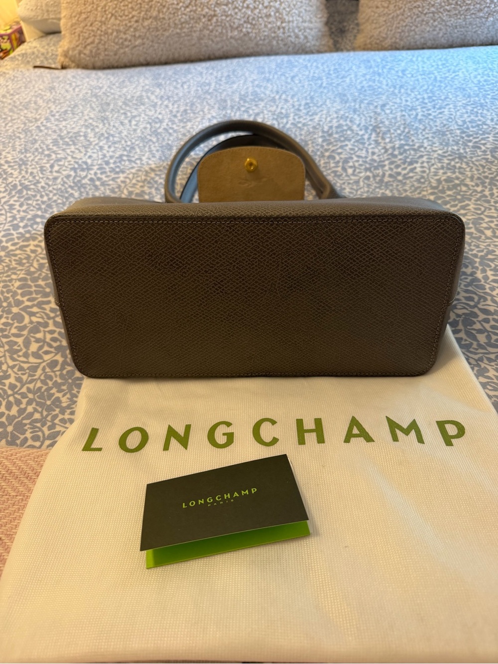 NWT LONGCHAMP ÉPURE L SHOULDER BAG - TURTLEDOVE 100% LEATHER - Picture 10 of 13